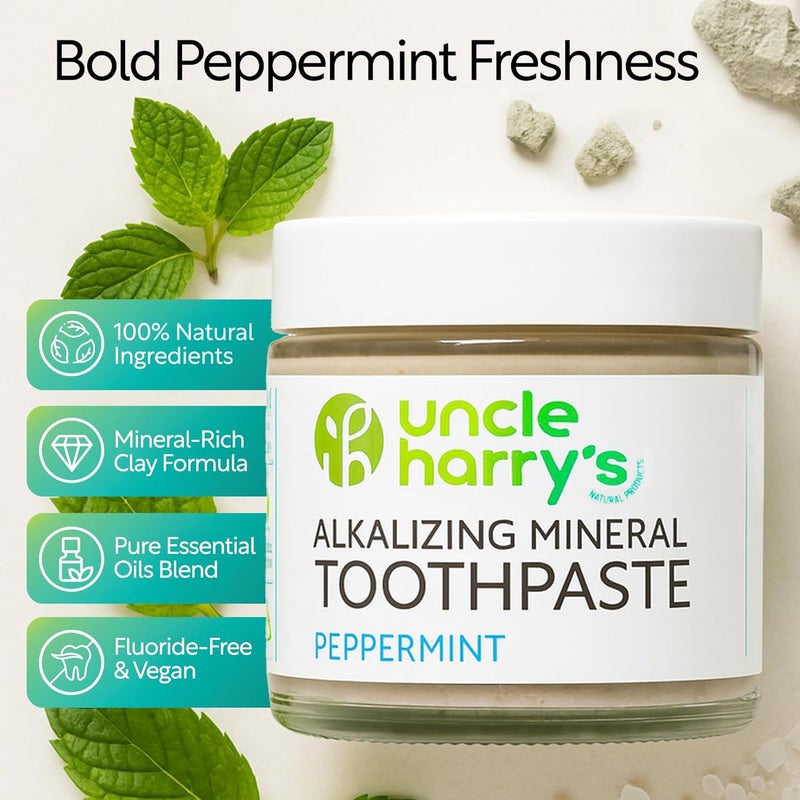 Uncle Harry's UNCLE HARRY Peppermint Toothpaste, 2 OZ - Image 2